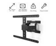 Hama Uchwyt LCD/LED VESA 600x400 fullmotion SCISSOR ARMS 90" - 1516974 - zdjęcie 2